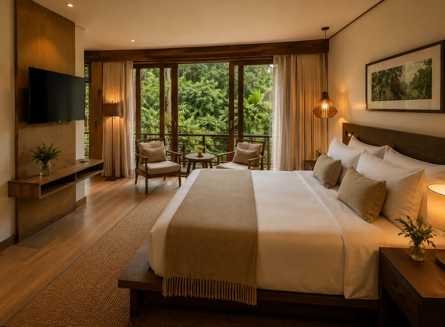 Habitación Clásica interior con cama doble - Hotel Yaguas