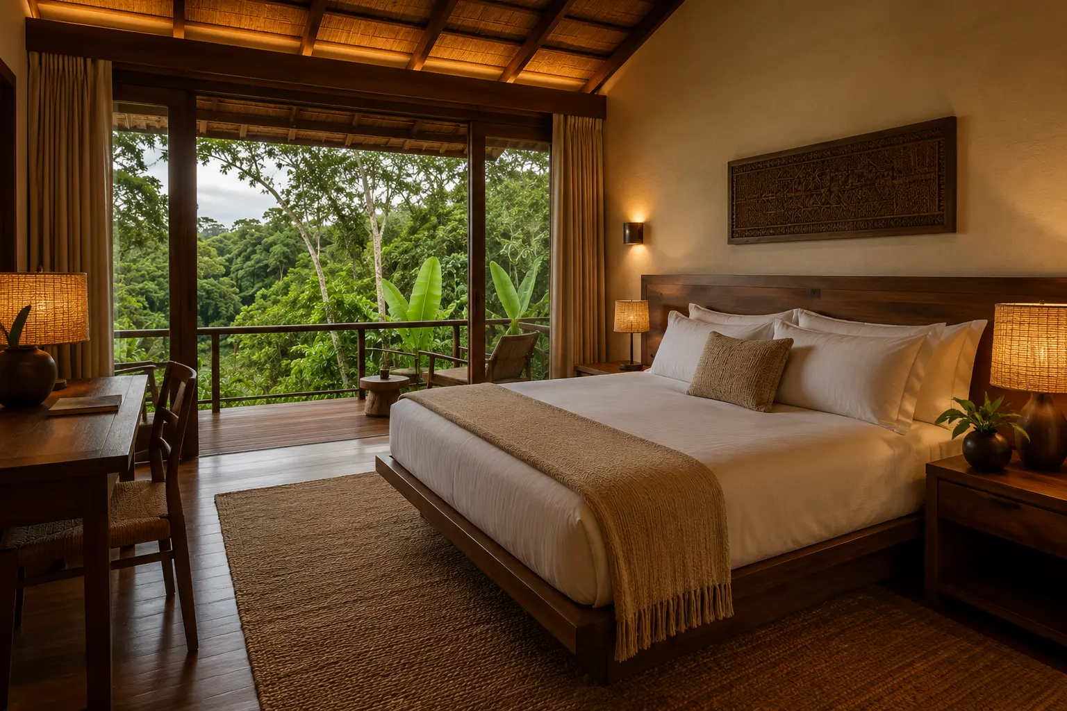Habitación Estándar del Hotel Yaguas con vista a la selva